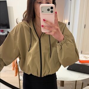 Women's Tan Windbreaker Jacket